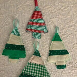 Set of 4 Christmas Tree Ornaments